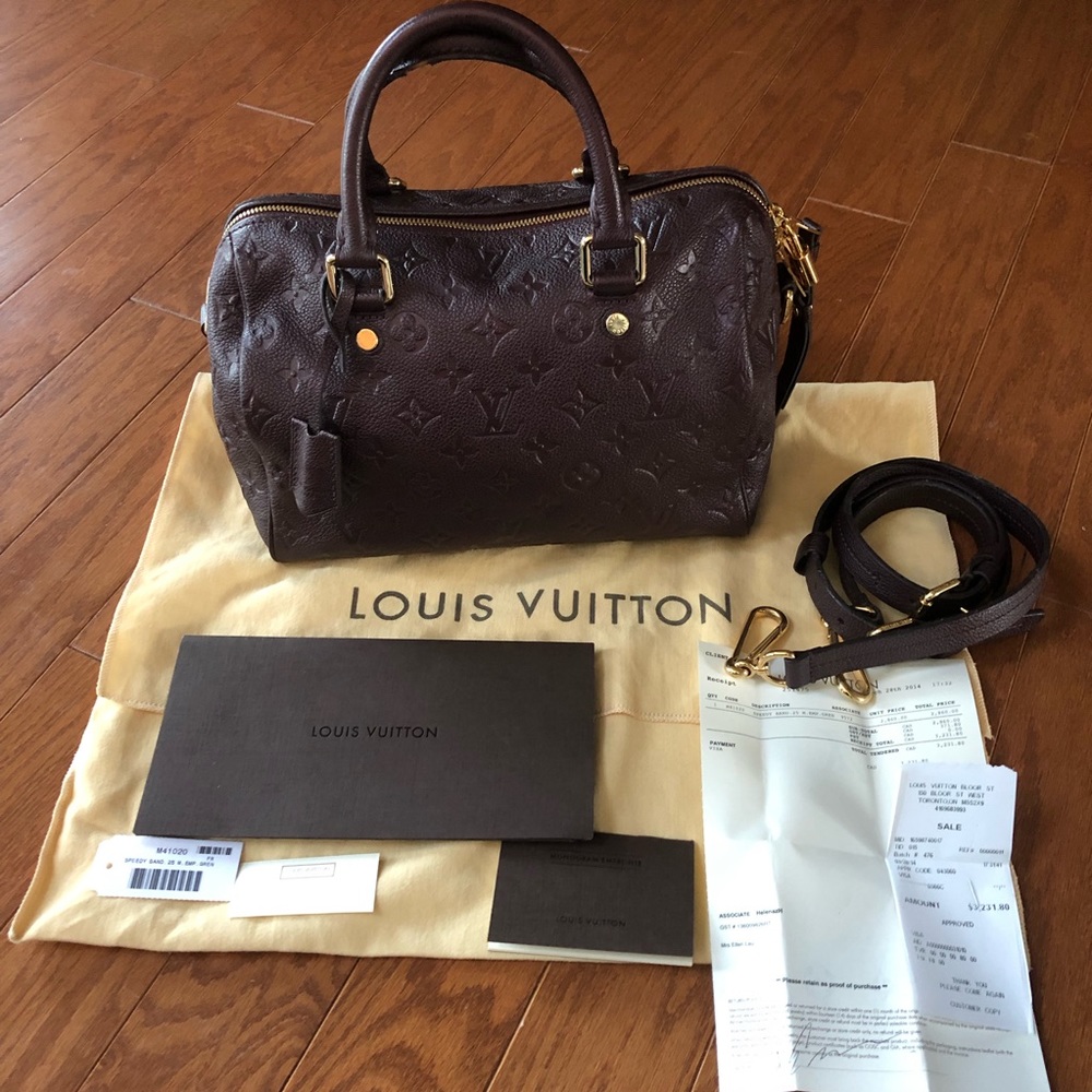 Louis Vuitton Speedy Bandouliere Empreinte Grenat - Picture 1 of 8